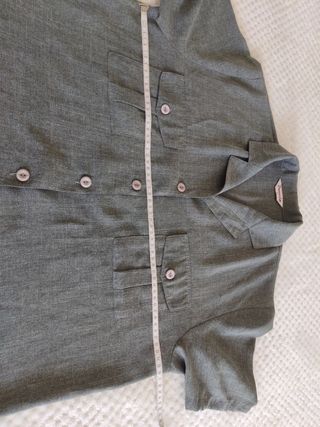 camisa manga corta gris