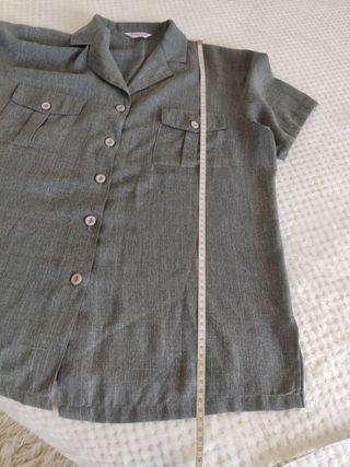 camisa manga corta gris
