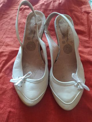 Zapato de verano, sandalias blancas talla 41