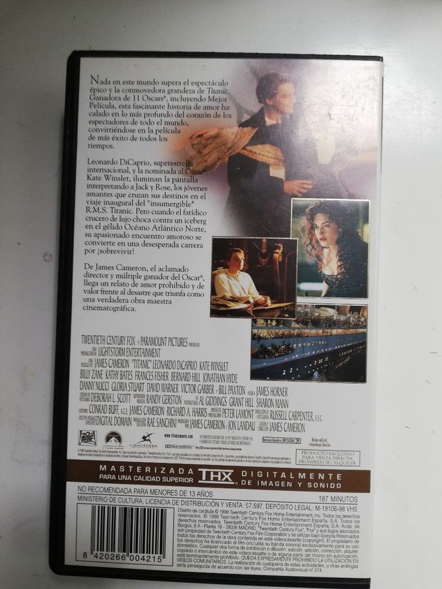 película VHS titanic