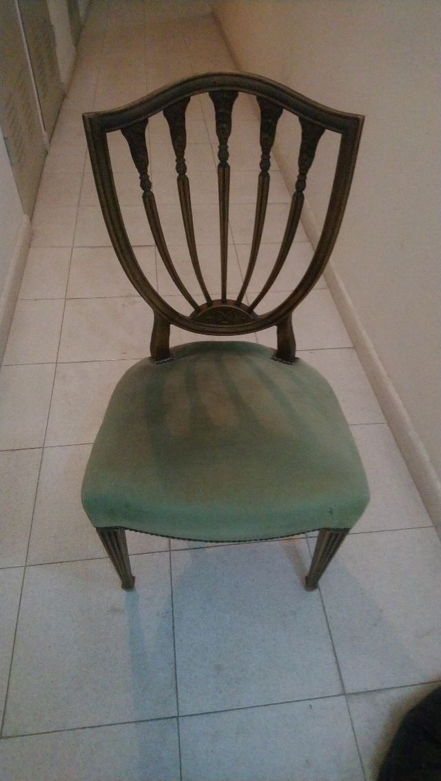 Silla y sillón intervite de nogal hepplewhite