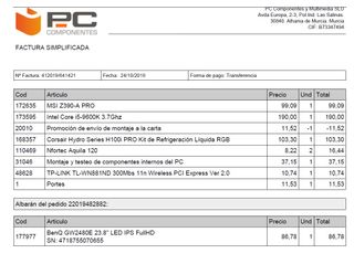 Ordenador de mesa (Precio negociable).