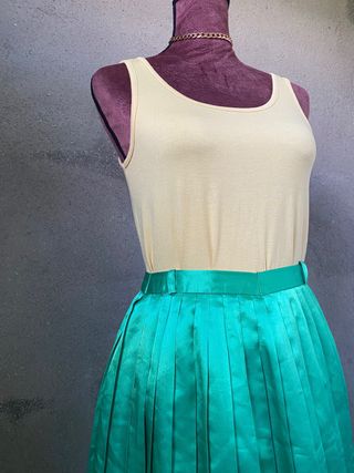 Falda vintage plisada larga