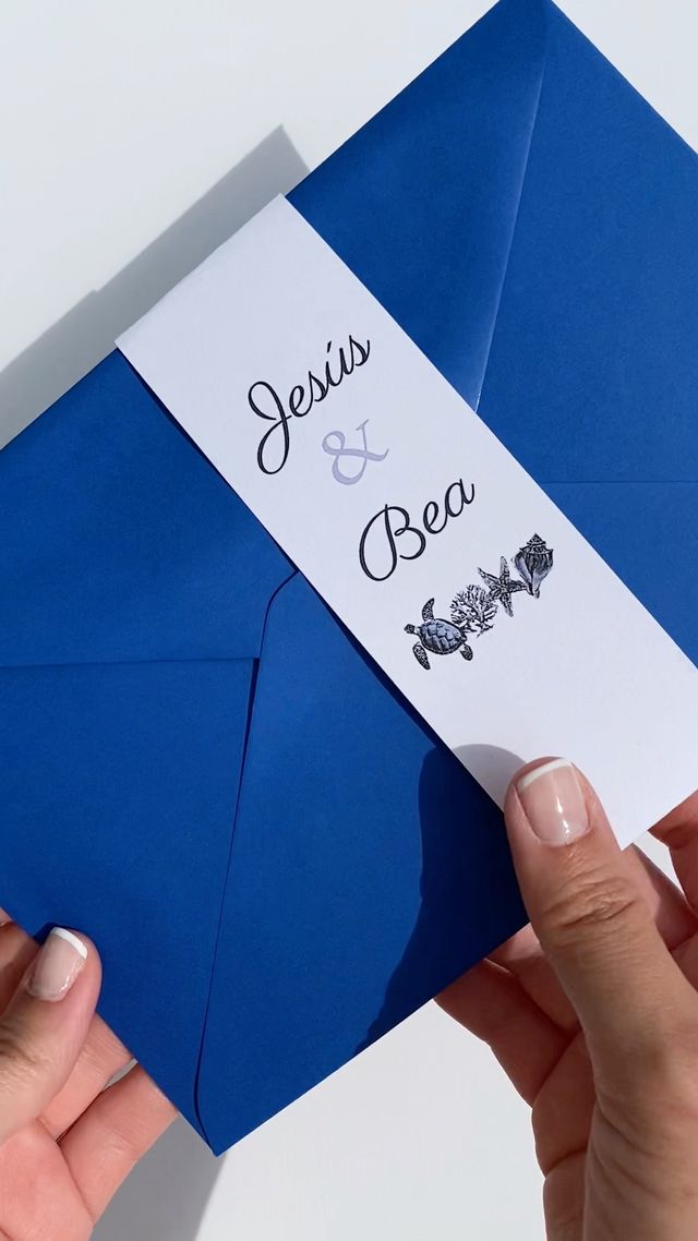 Invitación boda mar