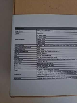 cámara fotos acuática