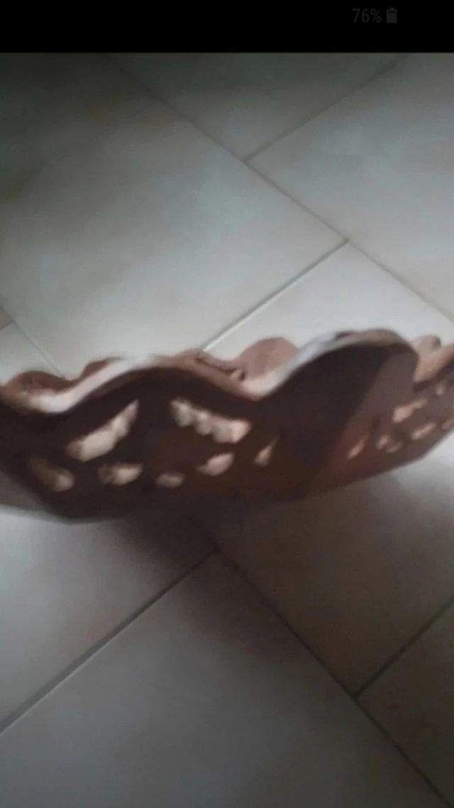 Centro tavola vintage in legno lavorato