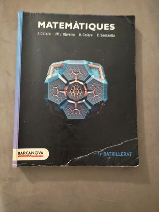 Libro de matemáticas 1 bachillerato.