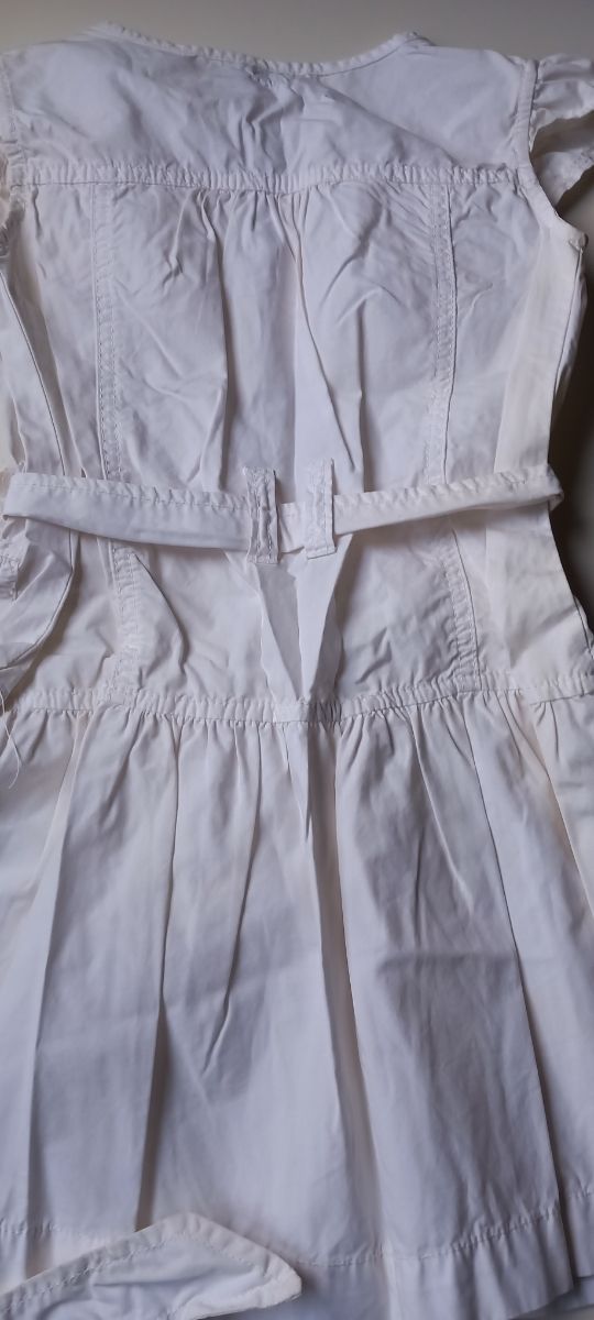 Vestido niña manga corta con cinturón