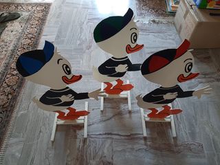 Statue in legno Qui, Quo e Qua (Disney)