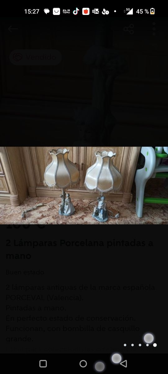 Lamparas de Porcelana