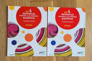 Libros de matemáticas. 4° ESO.