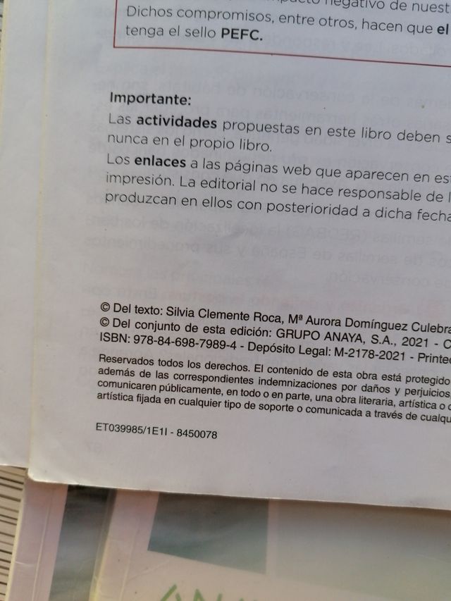 libro biología 4º de eso Anaya ISBN 9788469879894