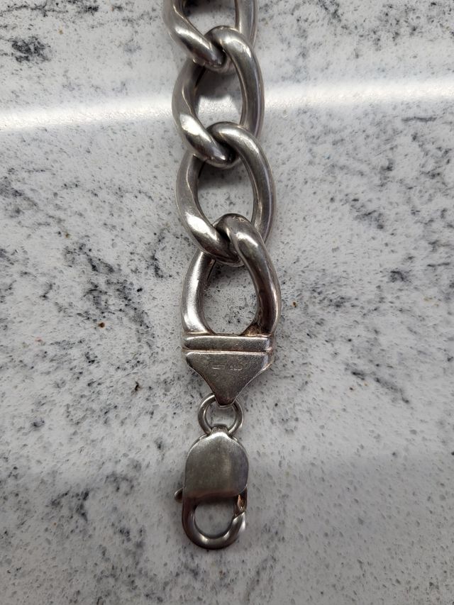 Pulsera plata eslabones.