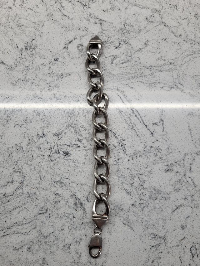 Pulsera plata eslabones.