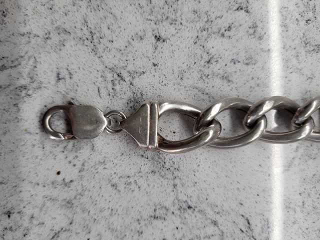 Pulsera plata eslabones.