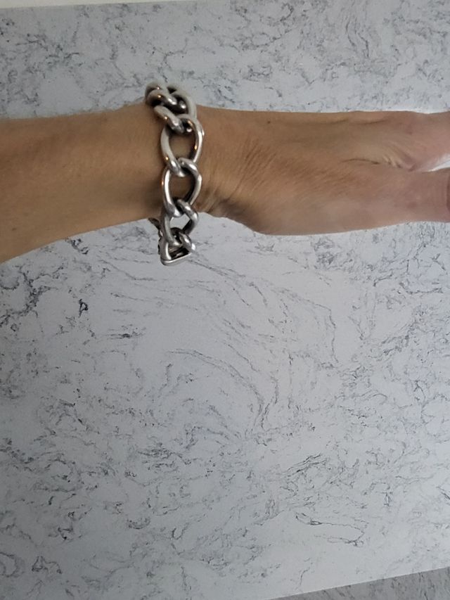 Pulsera plata eslabones.