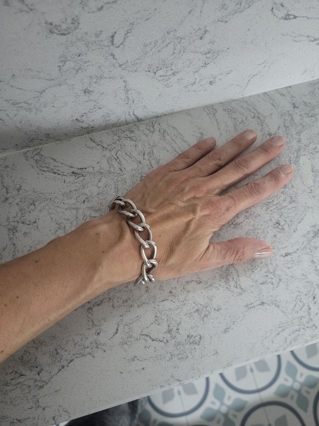 Pulsera plata eslabones.