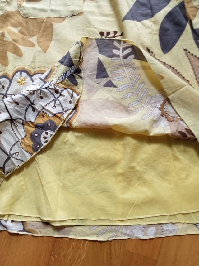 Vestido largo flores bordado