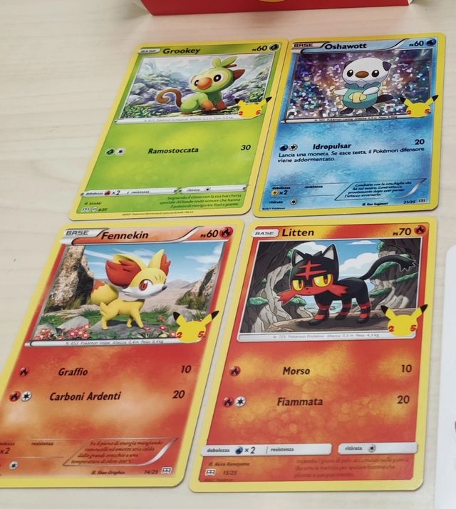 Carte Pokémon italiane edizione McDonald's 25esimo