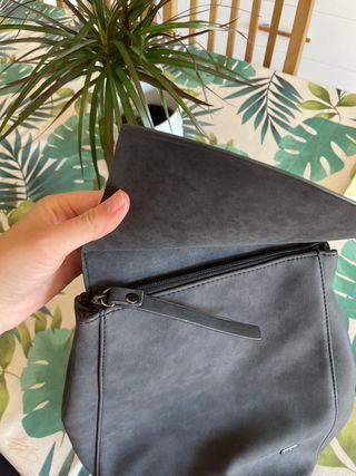 Bolso - mochila gris oscura, mujer