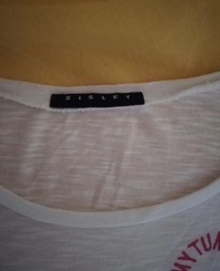 canotta bianca sisley