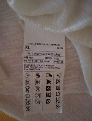 canotta bianca sisley