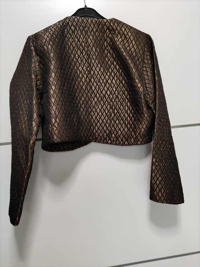 Cazadora vintage elegante color bronce