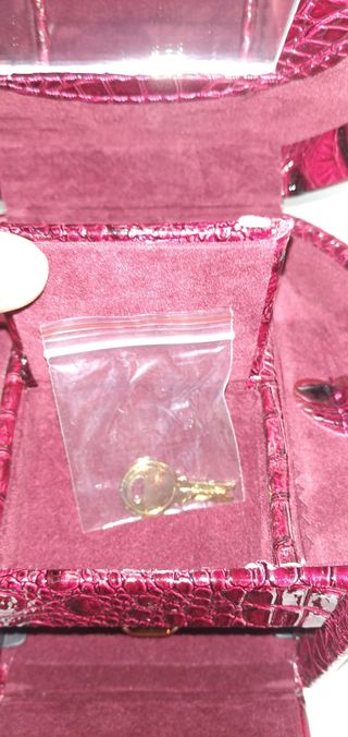 Valigetta portagioie in pelle coccodrillo stampata