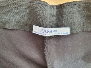 Pantalón culotte básico negro Talla S Zara
