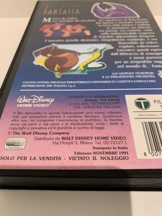 Vhs Fantasia Walt Disney