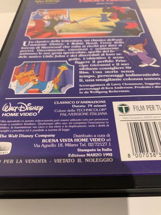 Vhs Robin Hood Walt Disney