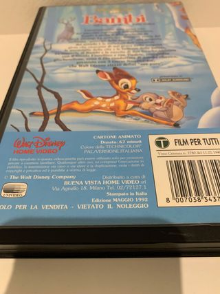 Vhs Bambi Walt Disney