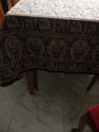 mantel de algodón estampado 