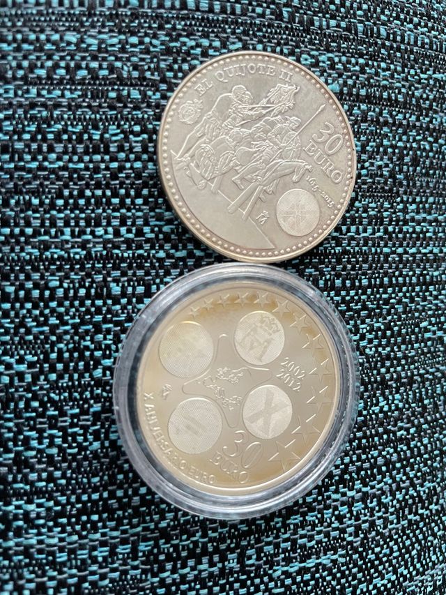 Lote de 8 monedas de plata de 30€