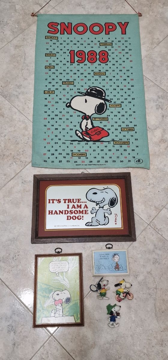 set da collezione vintage Snoopy peanuts 1988 /58 