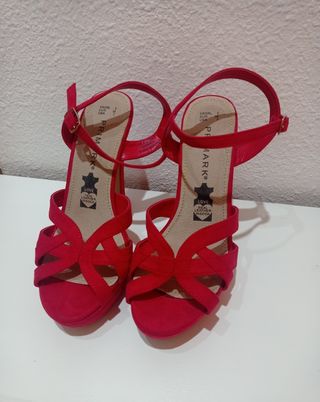 sandalias rojas 38