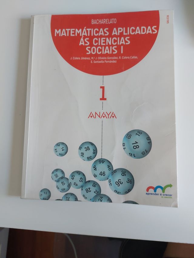 Libro Matemáticas aplicadas ás ciencias sociales I