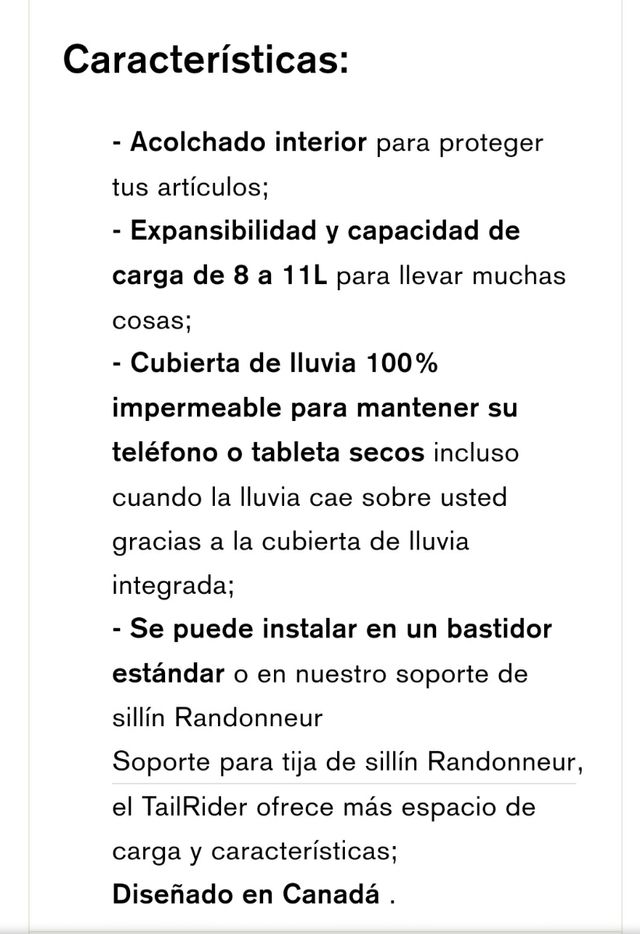 alforja con soporte para tija