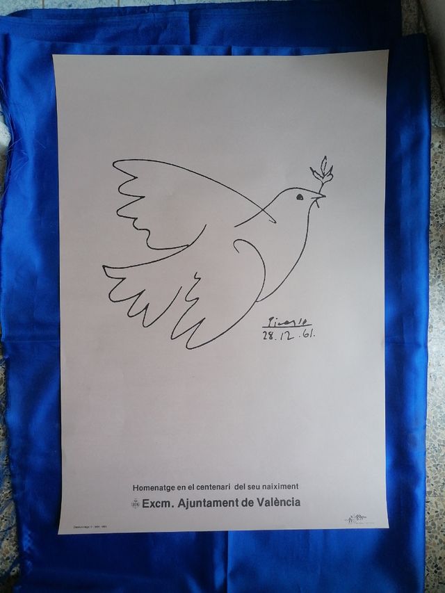 PICASSO. PALOMA DE LA PAZ. CARTEL. ORIGINAL 1981
