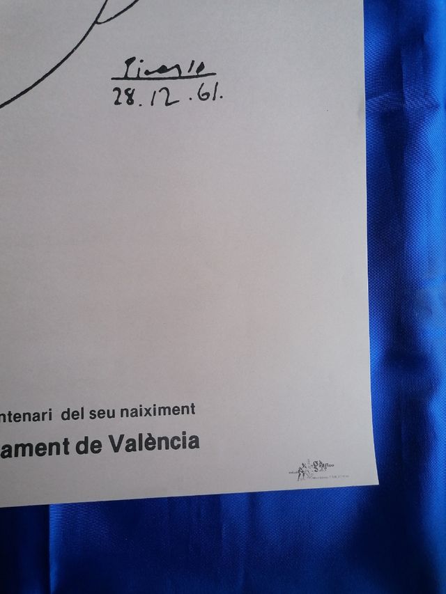 PICASSO. PALOMA DE LA PAZ. CARTEL. ORIGINAL 1981