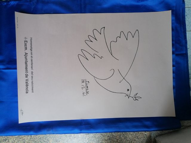 PICASSO. PALOMA DE LA PAZ. CARTEL. ORIGINAL 1981