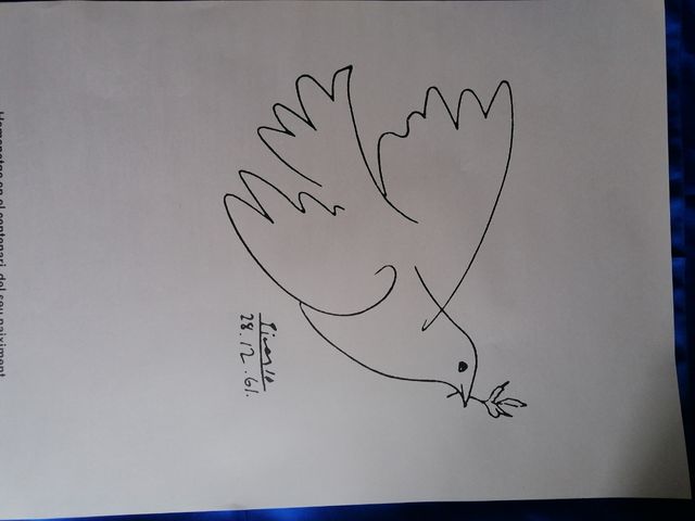 PICASSO. PALOMA DE LA PAZ. CARTEL. ORIGINAL 1981