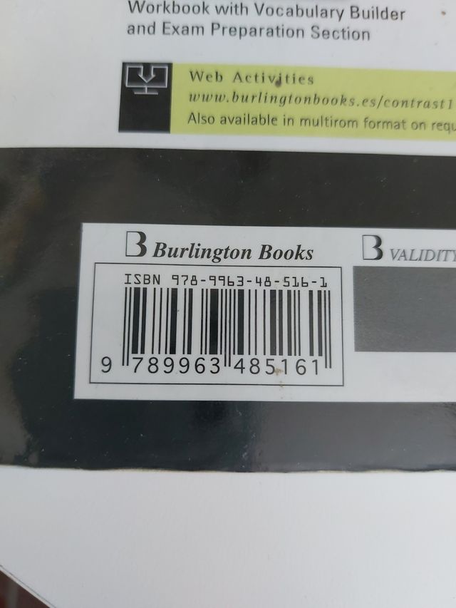 Libro inglés Workbook Contrast 1° Bachillerato 