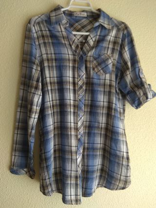 Camisa de manga larga de cuadros