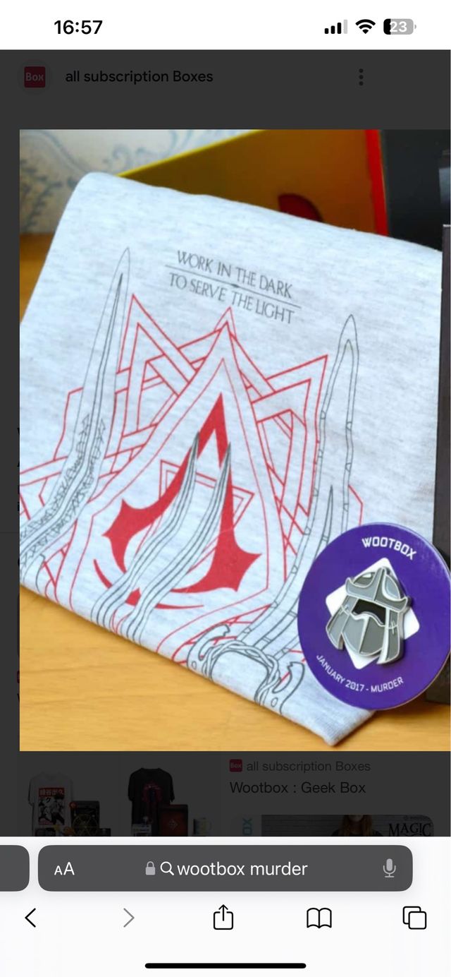 Camiseta Assassin's Creed Talla M Wootbox