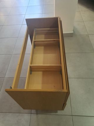 Conjunto mueble de baño en roble.