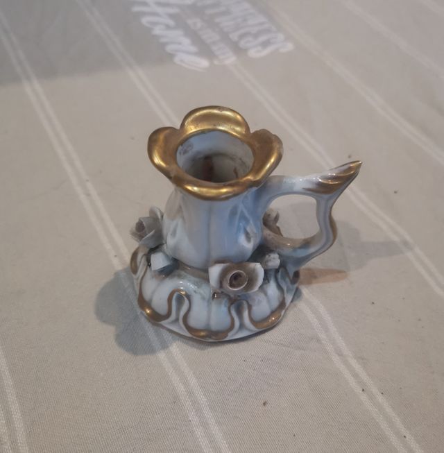 Porta candele in ceramica Capodimonte