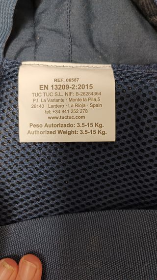 mochila portabebés tuc tuc