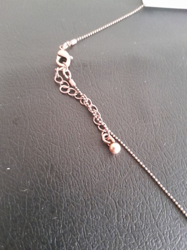 Collana girocollo donna metallo colore rame cuore