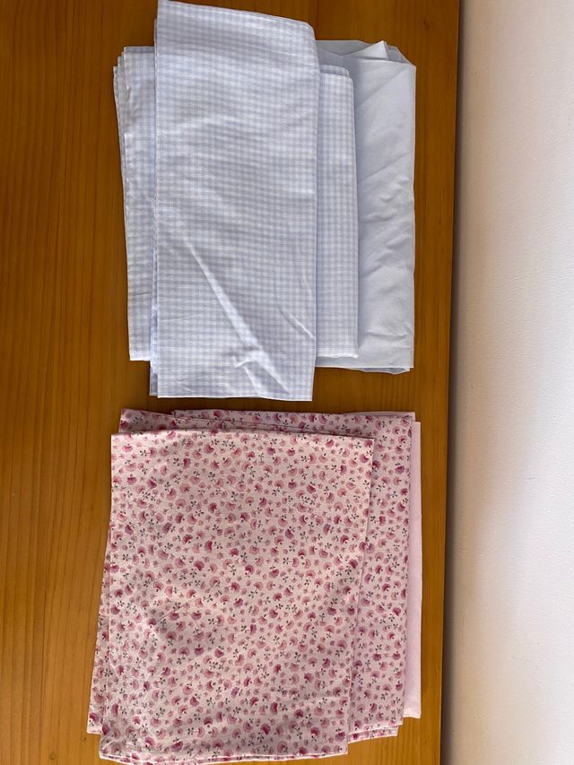 Lote de ropa bebe para camitas, cunas y varios